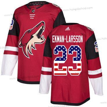 Adidas Muž Arizona Coyotes #23 Oliver Ekman-Larsson Červené Domácí Autentické USA Flag Sešitý NHL Dres