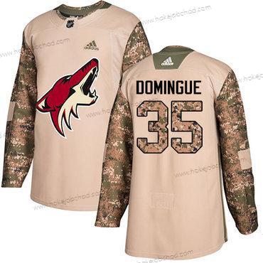 Adidas Muž Arizona Coyotes #35 Louis Domingue Camo Autentické 2017 Veterans Day Sešitý NHL Dres