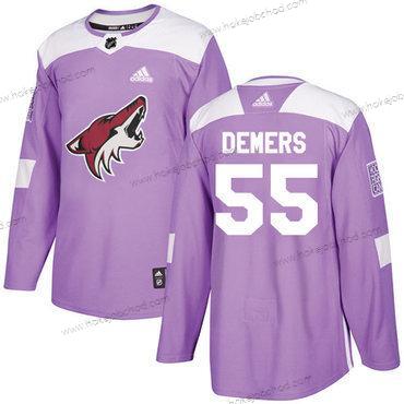 Adidas Muž Arizona Coyotes #55 Jason Demers Nachový Autentické Bojuje proti rakovině Sešitý NHL Dres