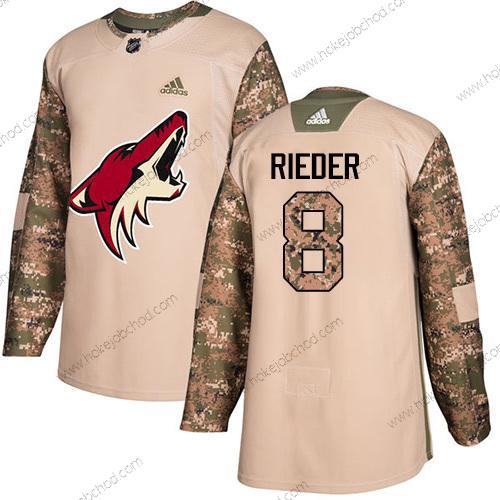 Adidas Muž Arizona Coyotes #8 Tobias Rieder Camo Autentické 2017 Veterans Day Sešitý NHL Dres