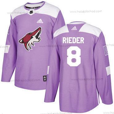 Adidas Muž Arizona Coyotes #8 Tobias Rieder Nachový Autentické Bojuje proti rakovině Sešitý NHL Dres