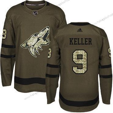 Adidas Muž Arizona Coyotes #9 Clayton Keller Zelená Salute to Service Sešitý NHL Dres