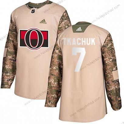 Adidas Muž Autentické Ottawa Senators #7 Brady Tkachuk Veterans Day Tréninkový Camo Dres