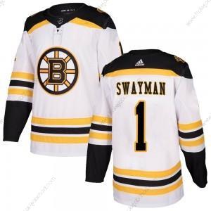 Adidas Muž Boston Bruins #1 Jeremy Swayman Autentické Venkovní Bílý Dres