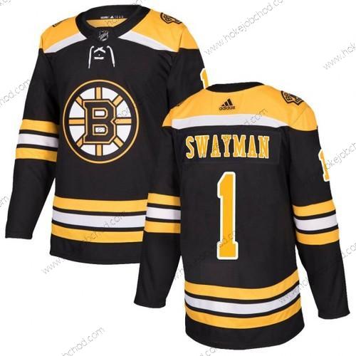 Adidas Muž Boston Bruins #1 Jeremy Swayman Černá Autentické Domácí Dres