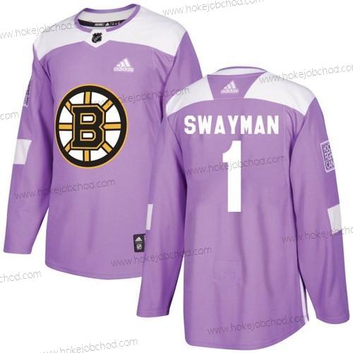 Adidas Muž Boston Bruins #1 Jeremy Swayman Nachový Autentické Bojuje proti rakovině Tréninkový Dres