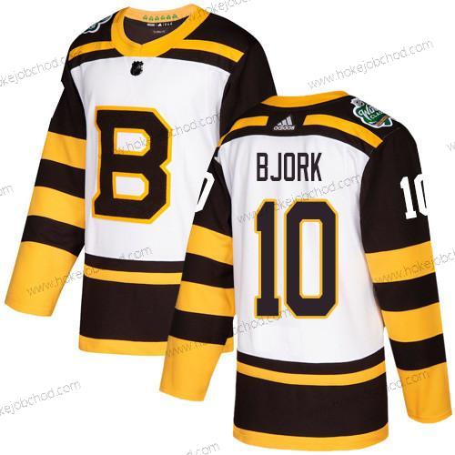 Adidas Muž Boston Bruins #10 Anders Bjork Bílý Autentické 2019 Zimní Klasický Sešitý NHL Dres