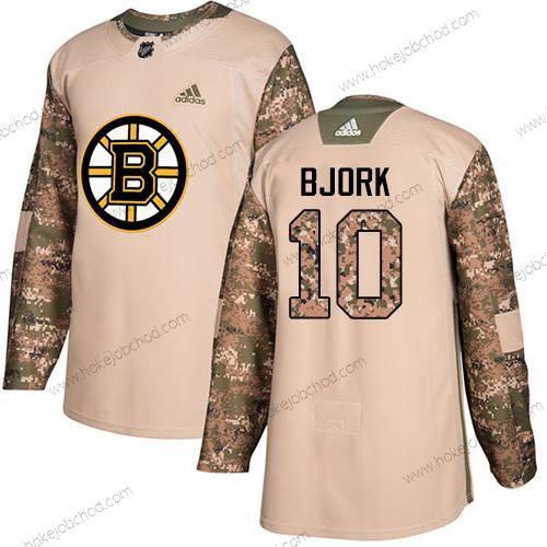 Adidas Muž Boston Bruins #10 Anders Bjork Camo Autentické 2017 Veterans Day Sešitý NHL Dres