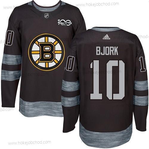 Adidas Muž Boston Bruins #10 Anders Bjork Černá 1917-2017 100th Výročí Sešitý NHL Dres