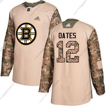 Adidas Muž Boston Bruins #12 Adam Oates Camo Autentické 2017 Veterans Day Sešitý NHL Dres