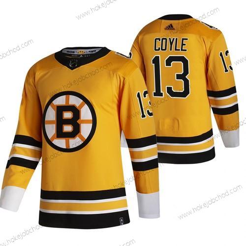 Adidas Muž Boston Bruins #13 Charlie Coyle Žlutá 2020-21 Obrácený Retro Náhradní NHL Dres