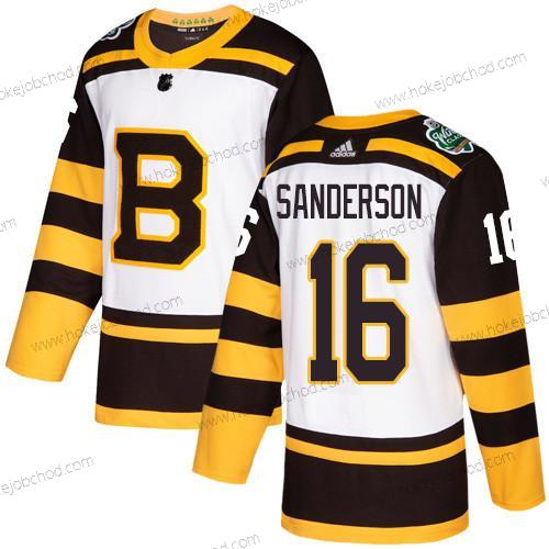 Adidas Muž Boston Bruins #16 Derek Sanderson Bílý Autentické 2019 Zimní Klasický Sešitý NHL Dres