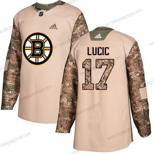 Adidas Muž Boston Bruins #17 Milan Lucic Camo Autentické 2017 Veterans Day Sešitý NHL Dres