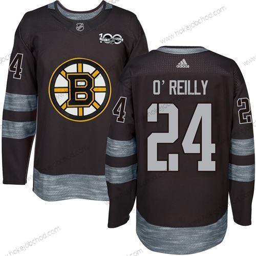 Adidas Muž Boston Bruins #24 Terry O’Reilly Černá 1917-2017 100th Výročí Sešitý NHL Dres