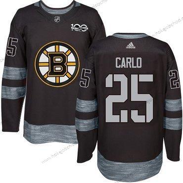 Adidas Muž Boston Bruins #25 Brandon Carlo Černá 1917-2017 100th Výročí Sešitý NHL Dres