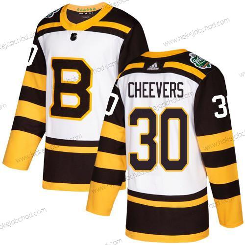 Adidas Muž Boston Bruins #30 Gerry Cheevers Bílý Autentické 2019 Zimní Klasický Sešitý NHL Dres