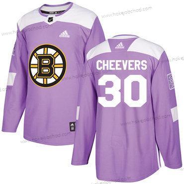 Adidas Muž Boston Bruins #30 Gerry Cheevers Nachový Autentické Bojuje proti rakovině Sešitý NHL Dres