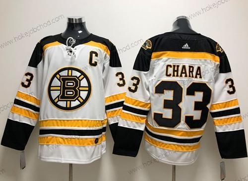 Adidas Muž Boston Bruins #33 Zdeno Chara Bílý Road Autentické Sešitý NHL Dres