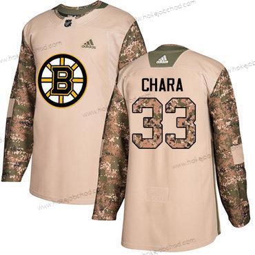 Adidas Muž Boston Bruins #33 Zdeno Chara Camo Autentické 2017 Veterans Day Sešitý NHL Dres