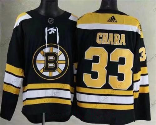 Adidas Muž Boston Bruins #33 Zdeno Chara Černá 2017-2018 Hokejový Sešitý NHL Dres