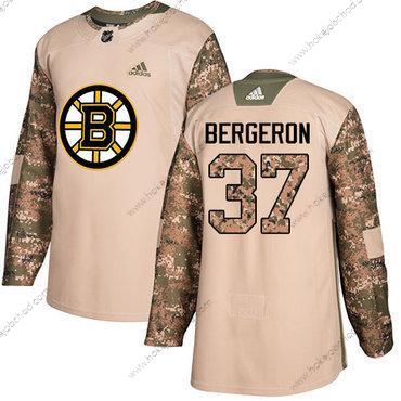 Adidas Muž Boston Bruins #37 Patrice Bergeron Camo Autentické 2017 Veterans Day Sešitý NHL Dres