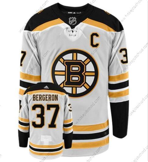 Adidas Muž Boston Bruins #37 Patrice Bergeron With C Patch Autentické Venkovní Bílý NHL Hokejový Dres