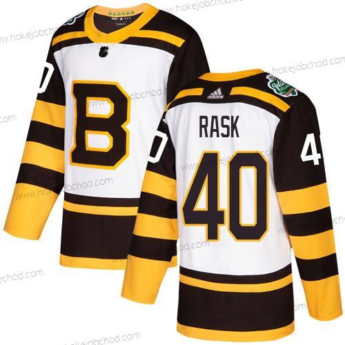 Adidas Muž Boston Bruins #40 Tuukka Rask Bílý Autentické 2019 Zimní Klasický Sešitý NHL Dres