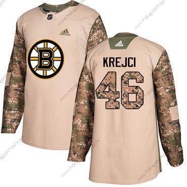 Adidas Muž Boston Bruins #46 David Krejci Camo Autentické 2017 Veterans Day Sešitý NHL Dres