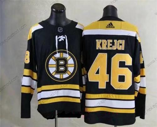 Adidas Muž Boston Bruins #46 David Krejci Černá 2017-2018 Hokejový Sešitý NHL Dres