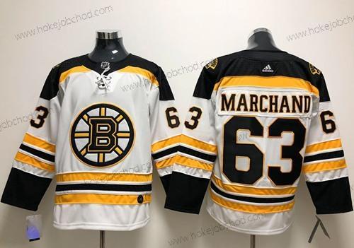 Adidas Muž Boston Bruins #63 Brad Marchand Bílý Road Autentické Sešitý NHL Dres