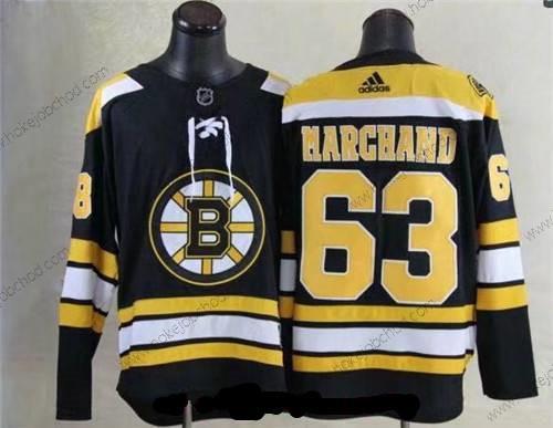 Adidas Muž Boston Bruins #63 Brad Marchand Černá 2017-2018 Hokejový Sešitý NHL Dres