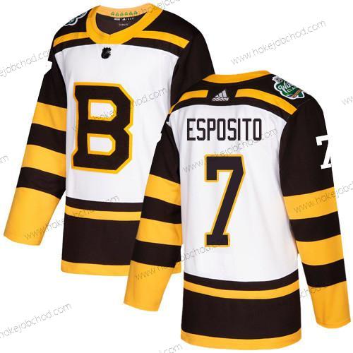 Adidas Muž Boston Bruins #7 Phil Esposito Bílý Autentické 2019 Zimní Klasický Sešitý NHL Dres