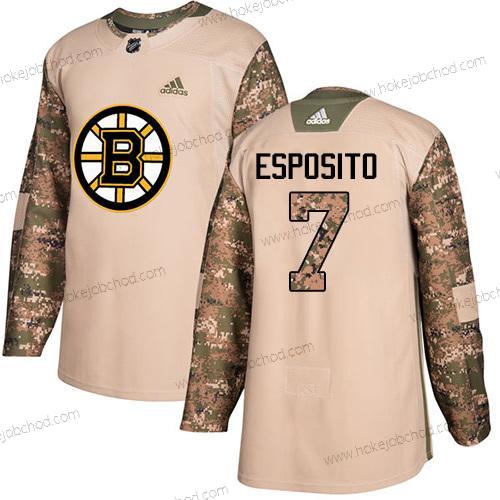 Adidas Muž Boston Bruins #7 Phil Esposito Camo Autentické 2017 Veterans Day Sešitý NHL Dres