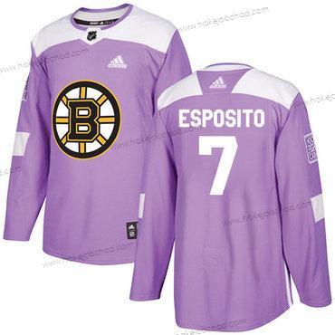 Adidas Muž Boston Bruins #7 Phil Esposito Nachový Autentické Bojuje proti rakovině Sešitý NHL Dres