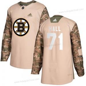 Adidas Muž Boston Bruins #71 Taylor Hall Autentické Veterans Day Tréninkový Camo Dres