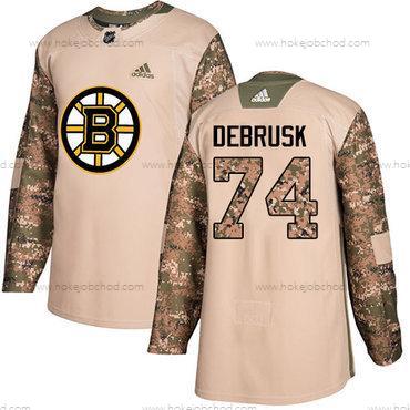 Adidas Muž Boston Bruins #74 Jake Debrusk Camo Autentické 2017 Veterans Day Sešitý NHL Dres