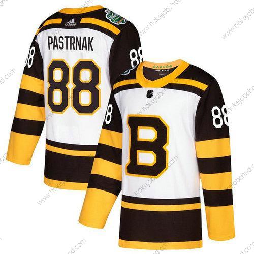 Adidas Muž Boston Bruins #88 David Pastrnak 2019 Zimní Klasický Autentické Hráč Bílý Dres