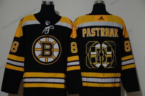 Adidas Muž Boston Bruins #88 David Pastrnak Černá With Tým Logo Sešitý NHL Dres