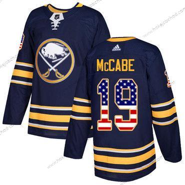 Adidas Muž Buffalo Sabres #19 Jake Mccabe Námořnictvo Modrý Domácí Autentické USA Flag Sešitý NHL Dres