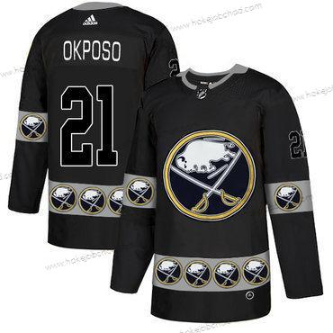 Adidas Muž Buffalo Sabres #21 Kyle Okposo Černá Tým Logos Dres