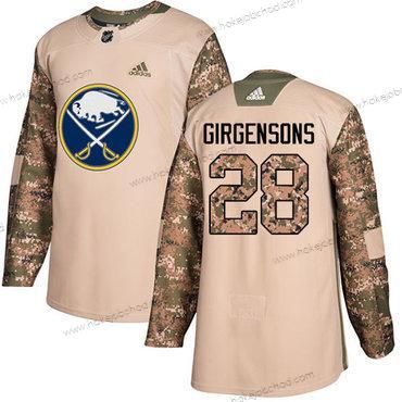 Adidas Muž Buffalo Sabres #28 Zemgus Girgensons Camo Autentické 2017 Veterans Day Sešitý NHL Dres