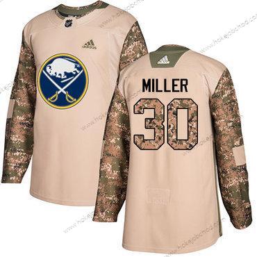 Adidas Muž Buffalo Sabres #30 Ryan Miller Camo Autentické 2017 Veterans Day Sešitý NHL Dres