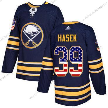 Adidas Muž Buffalo Sabres #39 Dominik Hasek Námořnictvo Modrý Domácí Autentické USA Flag Sešitý NHL Dres