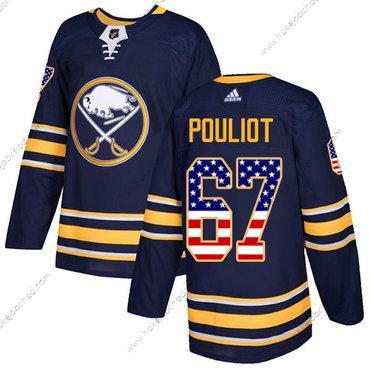 Adidas Muž Buffalo Sabres #67 Benoit Pouliot Námořnictvo Modrý Domácí Autentické USA Flag Sešitý NHL Dres