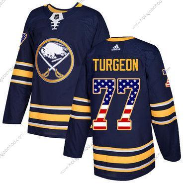 Adidas Muž Buffalo Sabres #77 Pierre Turgeon Námořnictvo Modrý Domácí Autentické USA Flag Sešitý NHL Dres