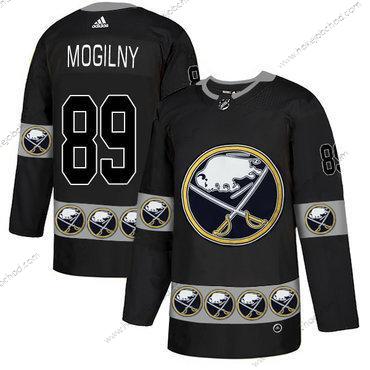 Adidas Muž Buffalo Sabres #89 Alexander Mogilny Černá Tým Logos Dres