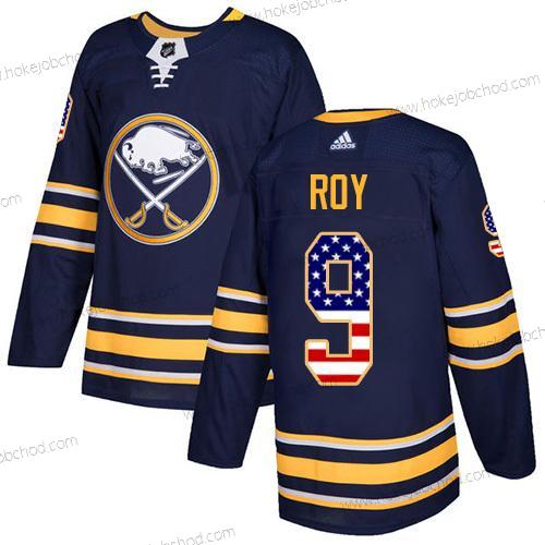 Adidas Muž Buffalo Sabres #9 Derek Roy Námořnictvo Modrý Domácí Autentické USA Flag Sešitý NHL Dres