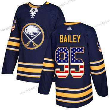 Adidas Muž Buffalo Sabres #95 Justin Bailey Námořnictvo Modrý Domácí Autentické USA Flag Sešitý NHL Dres