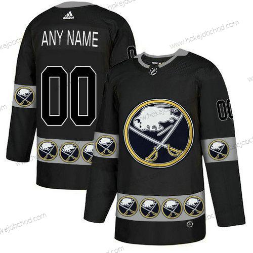 Adidas Muž Buffalo Sabres Přizpůsobené Černá Tým Logos Dres