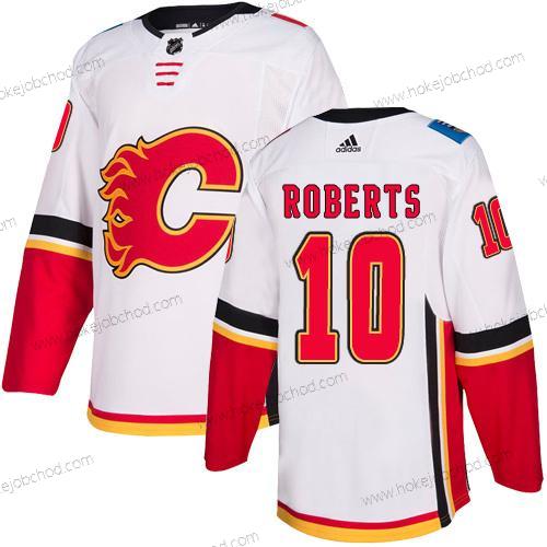 Adidas Muž Calgary Flames #10 Gary Roberts Bílý Venkovní Autentické NHL Dres